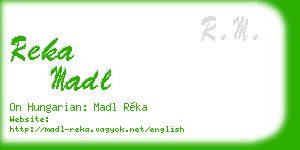 reka madl business card